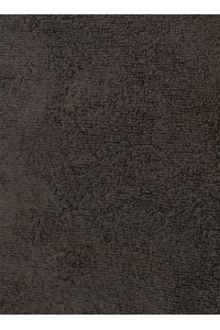 Detail materiálu - bavlněné froté v tmavě hnědé barvě