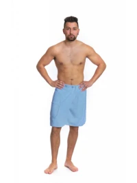 Pánský saunový kilt světle modrý