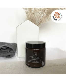 Vonná svíčka BOUBÍNSKÝ PRALES - pačuli a zázvor - černá s víčkem