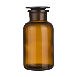 Skleněná dóza se zátkou, hnědá, 500 ml