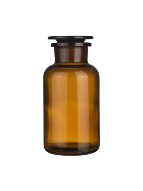 Skleněná dóza na koupelovou sůl, hnědá, 500 ml