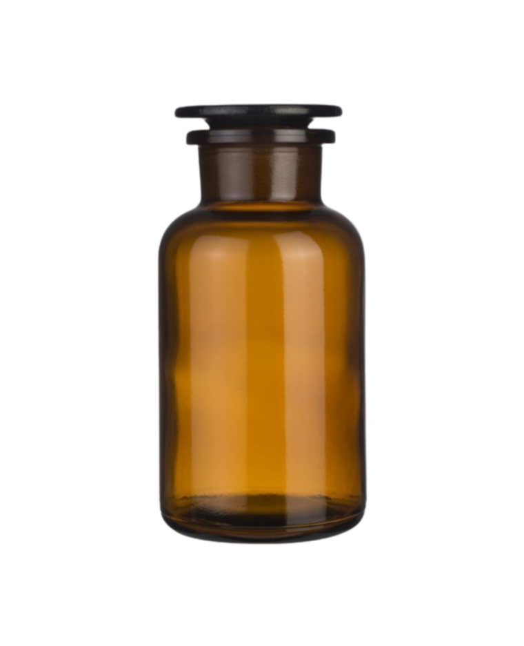 Skleněná dóza se zátkou, hnědá, 500 ml