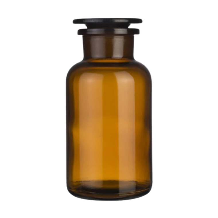 Skleněná dóza se zátkou, hnědá, 500 ml