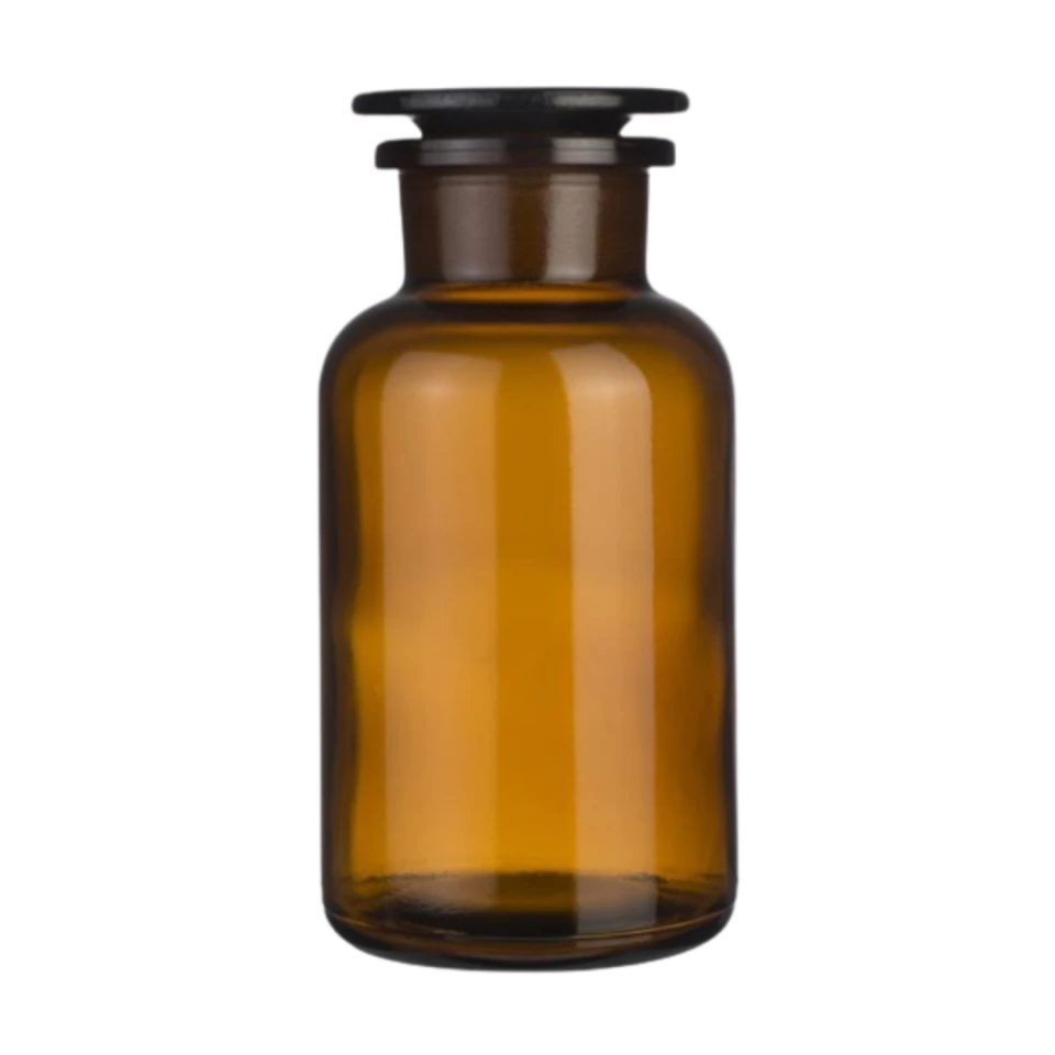 Skleněná dóza se zátkou, hnědá, 500 ml