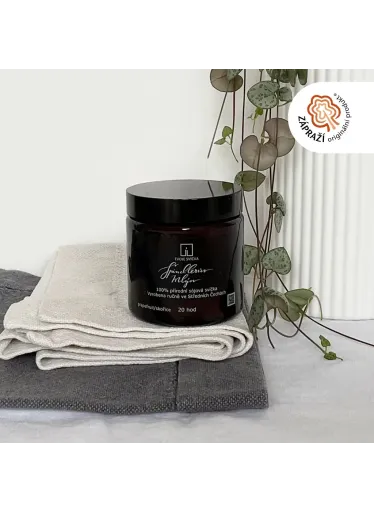 Vonná svíčka ŠPINDLERŮV MLÝN - grapefruit, skořice - černá s víčkem