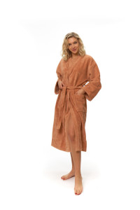 Dámský župan střihu kimono okrový