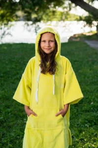 Dětské pončo po koupání, Hřejivá žlutá