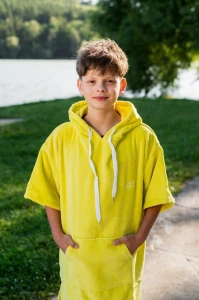 Dětské pončo po koupání, Hřejivá žlutá