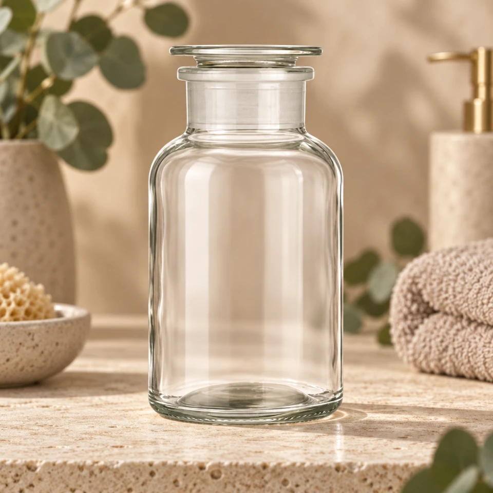 Skleněná dóza se zátkou, čirá, 1000 ml