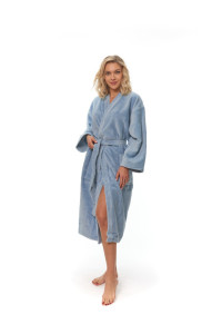 Dámský župan střihu kimono světle modrý