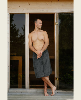 Pánský bambusový saunový kilt, Antracit
