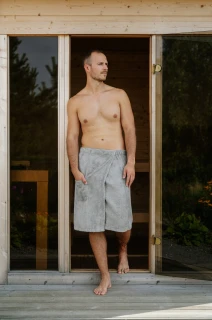 Pánský bambusový saunový kilt, Kamenná šedá