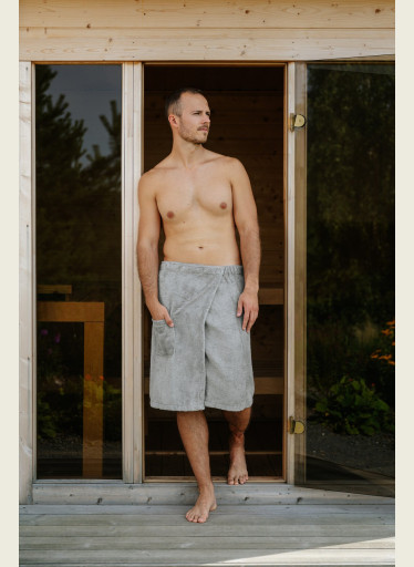 Pánský bambusový saunový kilt, Kamenná šedá