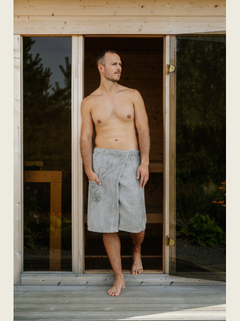 Pánský bambusový saunový kilt, Kamenná šedá