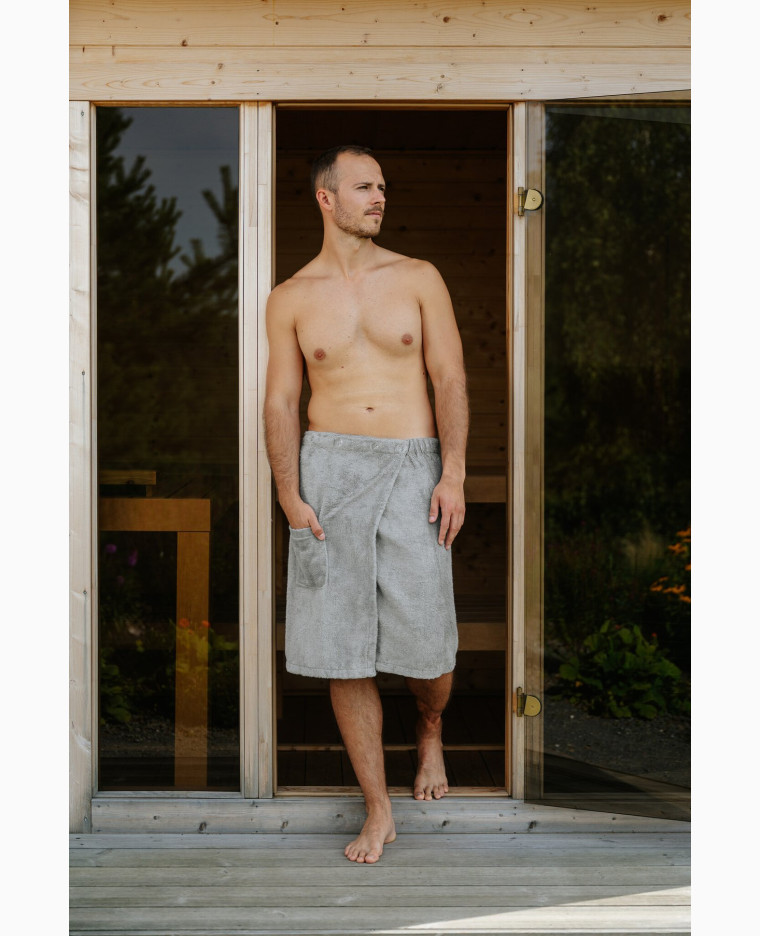 Pánský bambusový saunový kilt, Kamenná šedá