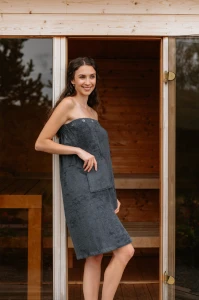 Dámský bambusový saunový kilt, Antracit