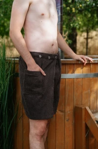 Pánský bavlněný saunový kilt, Hořká čokoláda