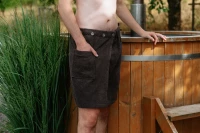 Pánský bavlněný saunový kilt, Hořká čokoláda