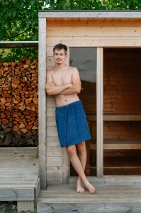 Pánský bavlněný saunový kilt, Námořnická modř