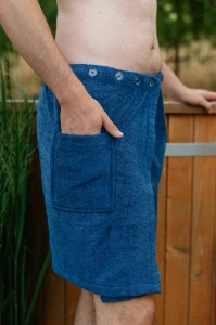 Pánský bavlněný saunový kilt, Námořnická modř