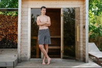 Pánský bavlněný saunový kilt, Tmavě šedá