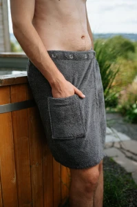 Pánský bavlněný saunový kilt, Tmavě šedá