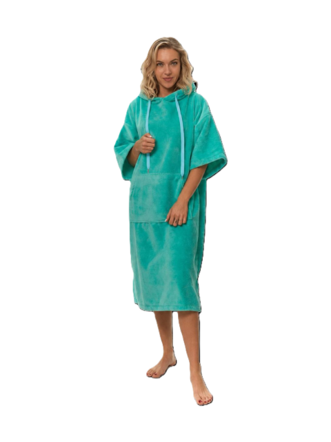 Dámské plážové pončo, Tyrkysová