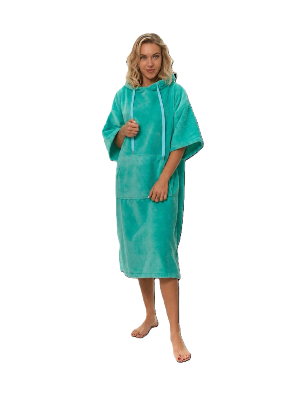 Dámské plážové pončo, Tyrkysová