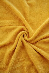 Detail materiálu - bambusová osuška hořčicová