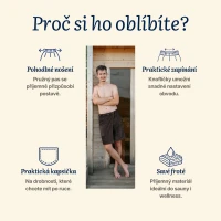 Pánský bavlněný saunový kilt, Hořká čokoláda