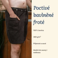 Pánský bavlněný saunový kilt, Hořká čokoláda