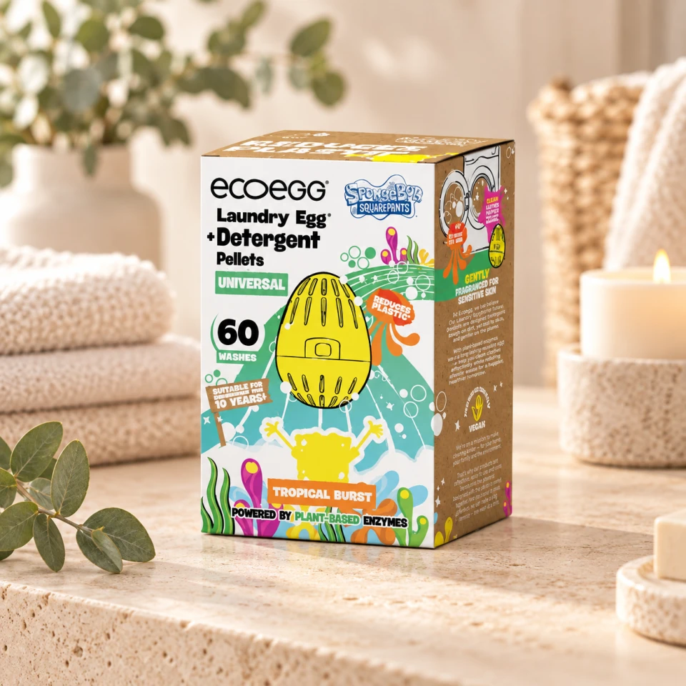 Ecoegg Prací vajíčko SpongeBob Universal s tropickou vůní – na 60 pracích cyklů