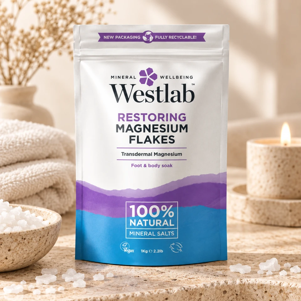 Westlab Hořčíkové vločky do koupele, 1 kg