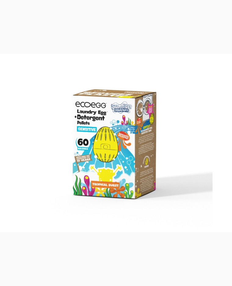Ecoegg Prací vajíčko SpongeBob Sensitive s tropickou vůní – na 60 pracích cyklů