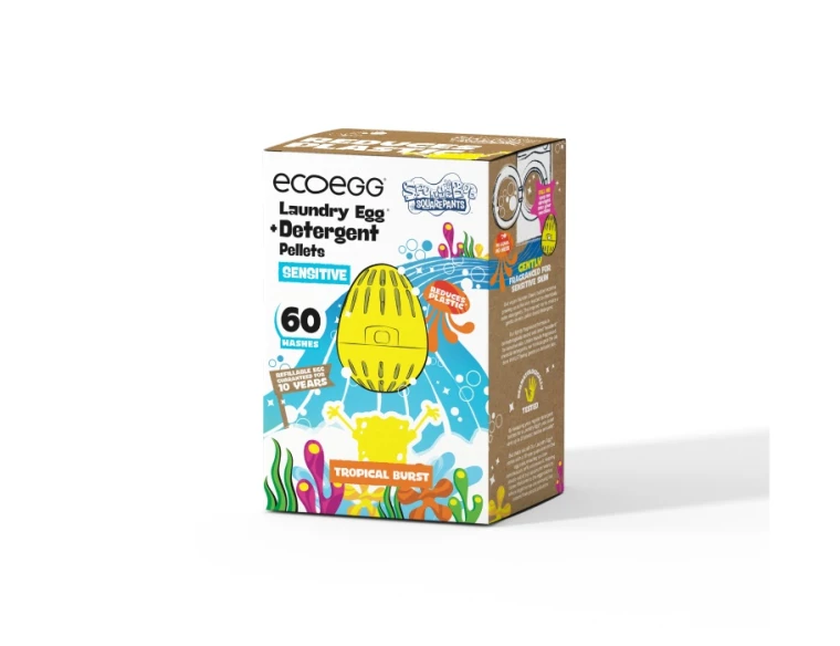 Ecoegg Prací vajíčko SpongeBob Sensitive s tropickou vůní – na 60 pracích cyklů