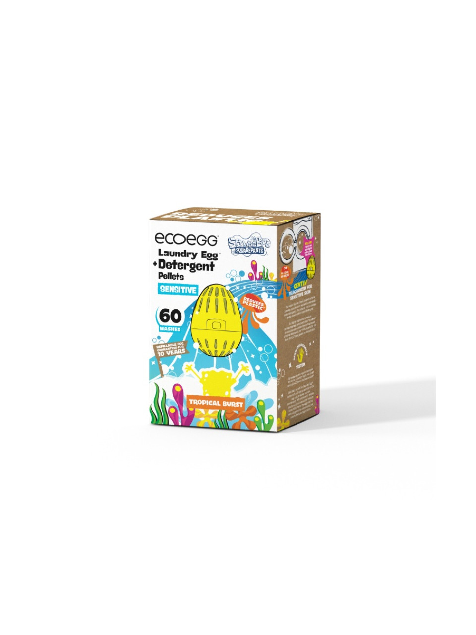 Ecoegg Prací vajíčko SpongeBob Sensitive s tropickou vůní – na 60 pracích cyklů