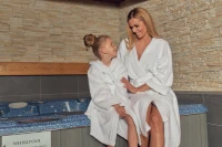 Sada White: župan KIMONO + dámský saunový kilt + osuška