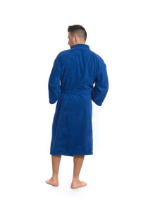 Sada Navy Blue: župan KIMONO + pánský saunový kilt + osuška