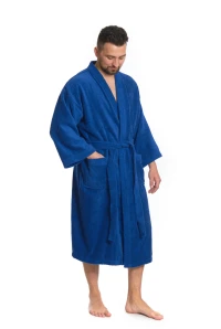 Sada Navy Blue: župan KIMONO + pánský saunový kilt + osuška