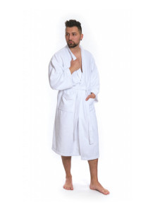 Sada White: župan KIMONO + pánský saunový kilt + osuška