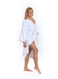 Sada White: župan KIMONO + dámský saunový kilt + osuška