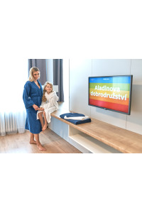 Sada Navy Blue: župan KIMONO + dámský saunový kilt + osuška