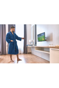 Sada Navy Blue: župan KIMONO + pánský saunový kilt + osuška