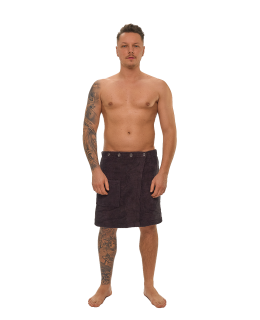 Pánský bavlněný saunový kilt Black Chocolate