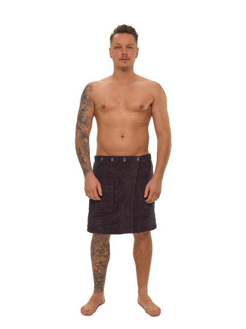 Pánský bavlněný saunový kilt Black Chocolate