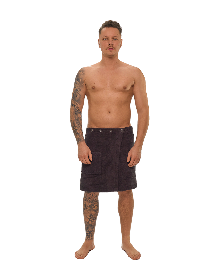 Pánský bavlněný saunový kilt, Hořká čokoláda