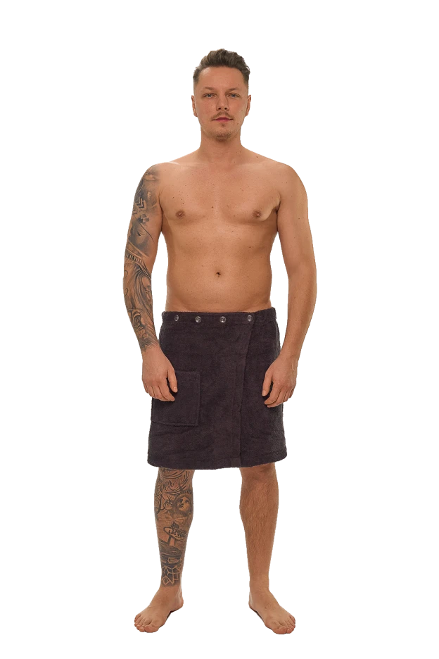 Pánský bavlněný saunový kilt, Hořká čokoláda
