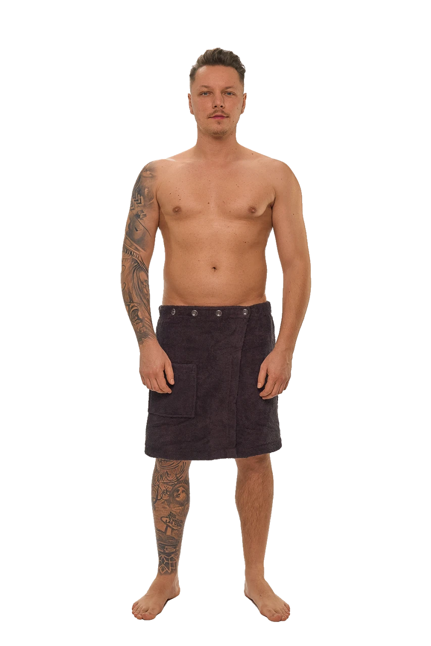 Pánský bavlněný saunový kilt, Hořká čokoláda