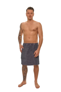 Pánský bavlněný saunový kilt, Tmavě šedá