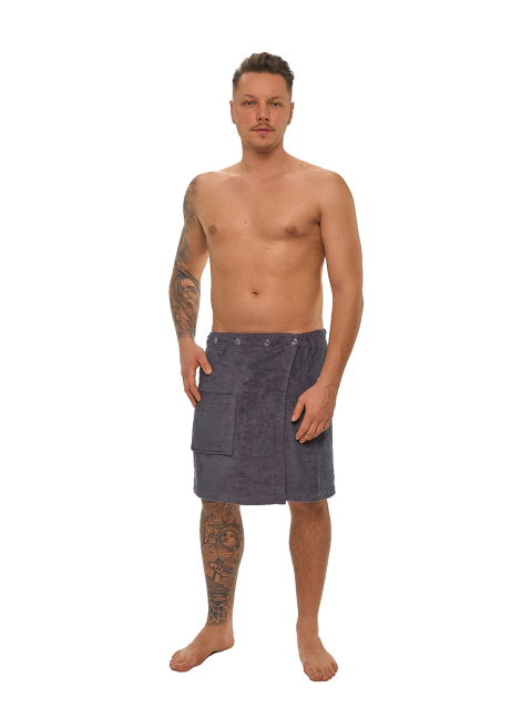 Pánský bavlněný saunový kilt Dark Grey